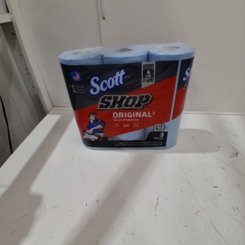 3PK SCOTT SHOP TOWELS FOR LIQUID, OILS, GREASE - 165 TOWELS TOTAL - BLUE image 2