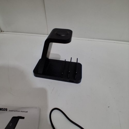 GAUOLN 5-IN-1 WIRELESS CHARGING STATION FOR MULTIPLE DEVICES - 12V USB/USB-C/LIGHTNING - BLACK (MODEL: CW520) image 3