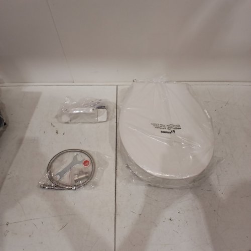 BIGCOW ELONGATED SOFT CLOSE RAISED TOILET SEAT WITH BIDET - DUAL NOZZLE (FRONTAL & REAR WASH) WITH ADJUSTABLE COLD WATER PRESSURE AND STAINLESS-STEEL INLET - 18.5" X 14.2" X 3" BASE - WHITE (MODEL: P5033) image 2