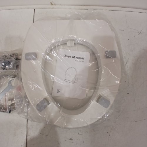 BIGCOW ELONGATED SOFT CLOSE RAISED TOILET SEAT WITH BIDET - DUAL NOZZLE (FRONTAL & REAR WASH) WITH ADJUSTABLE COLD WATER PRESSURE AND STAINLESS-STEEL INLET - 18.5" X 14.2" X 3" BASE - WHITE (MODEL: P5033) image 4