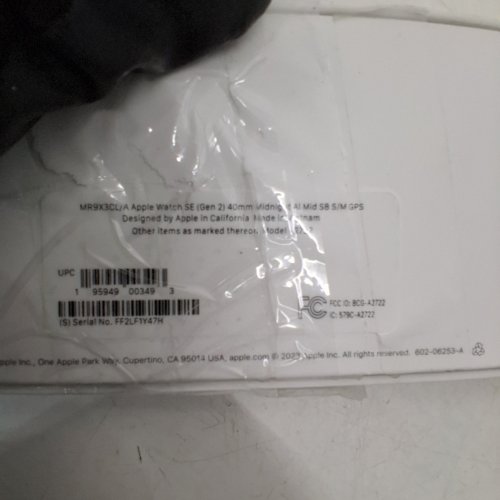 APPLE WATCH SE (2ND GEN) WITH GPS - 40 MM - MIDNIGHT ALUMINIUM CASE WITH MIDNIGHT SPORT BAND - M/L - (MODEL:MXE93CL/A) image 10
