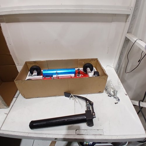 HEAVY DUTY VEHICLE POSITIONING HYDRAULIC TIRE JACK WHEEL DOLLY - UP TO 1500LBS - ORANGE (MODEL:MR8016-4) image 2