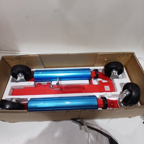 HEAVY DUTY VEHICLE POSITIONING HYDRAULIC TIRE JACK WHEEL DOLLY - UP TO 1500LBS - ORANGE (MODEL:MR8016-4) image 3