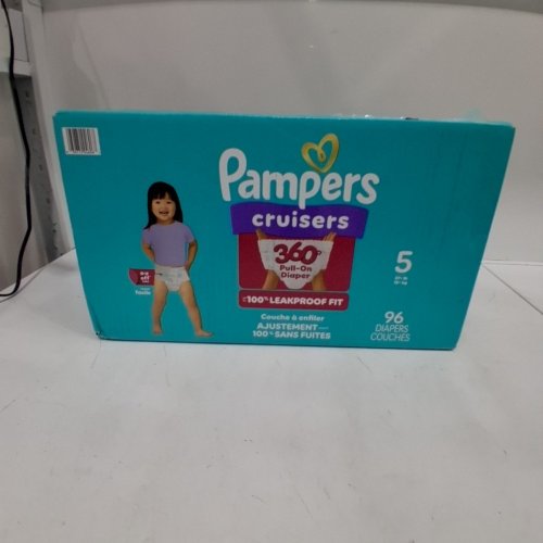 96PK PAMPERS PULL ON CRUISERS 360° 100% LEAKPROOF FIT DISPOSABLE BABY DIAPERS - SIZE 5 (27LBS+) image 3