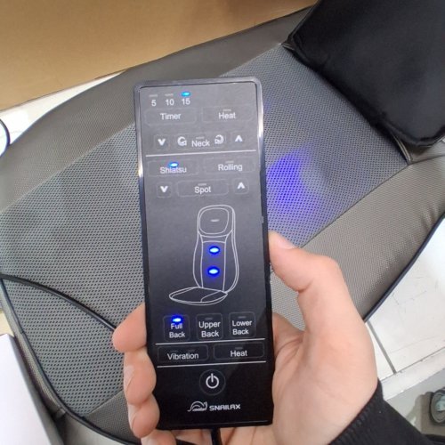 SNAILAX SHIATSU NECK & BACK MASSAGER MASSAGE CHAIR PAD WITH HEAT - SL-233 image 2