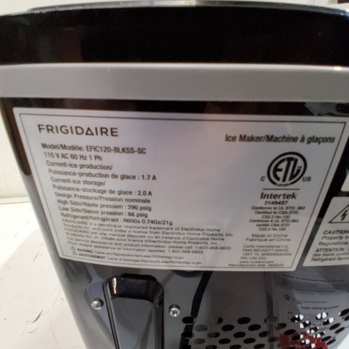 FRIGIDAIRE SELF-CLEANING COUNTERTOP ELECTRIC ICE MAKER - MAKES 26LBS OF ICE/DAY - BLACK (MODEL: EFIC120-BLKSS-SC) image 5