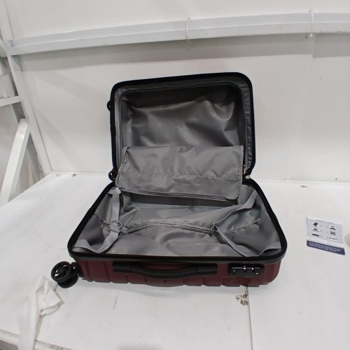 COOLIFE HARDSHELL SPINNER LUGGAGE CARRY ON SUITCASE - 20" - WINE RED image 3