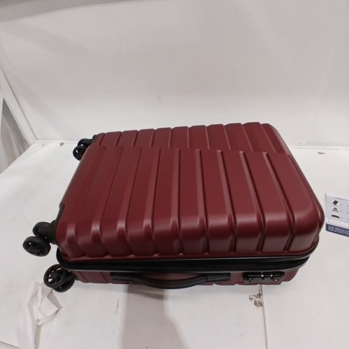 COOLIFE HARDSHELL SPINNER LUGGAGE CARRY ON SUITCASE - 20" - WINE RED image 4