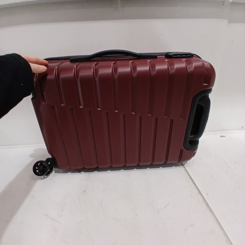 COOLIFE HARDSHELL SPINNER LUGGAGE CARRY ON SUITCASE - 20" - WINE RED image 5