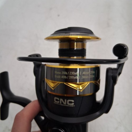 PENN SPINNING IV FISHING REEL - AMBIDEXTROUS - 6000 STANDARD - 5.2:1 - BLACK/GOLD (MODEL: BTLIV6000) image 6