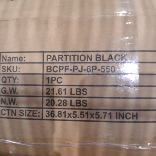 CHOSENM 4-PANEL FOLDING ROOM DIVIDER SCREEN - 88" X 71" - BLACK (MODEL: BCPF-PJ-6P-550) image 2