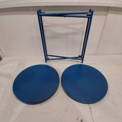 DANPINERA 2-TIER SIDE END TABLE - 17" X 21" - BLUE image 2