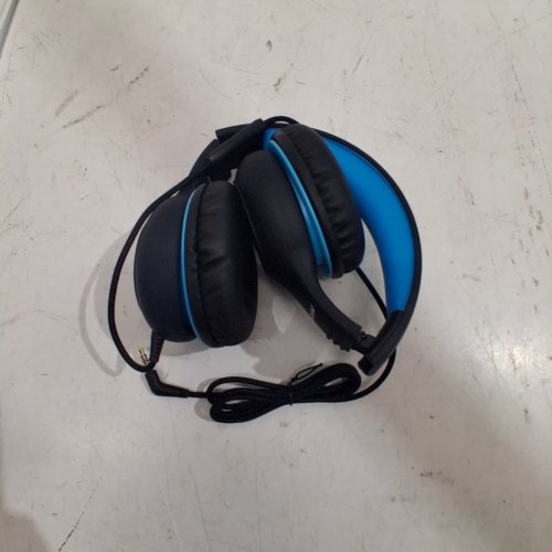KIDS MPOW CH6S WIRED OVER-EAR HEADPHONES WITH 85DB/94DB VOLUME LIMITER AND IN-LINE MIC - BLACK/BLUE (MODEL: BH297B) image 2