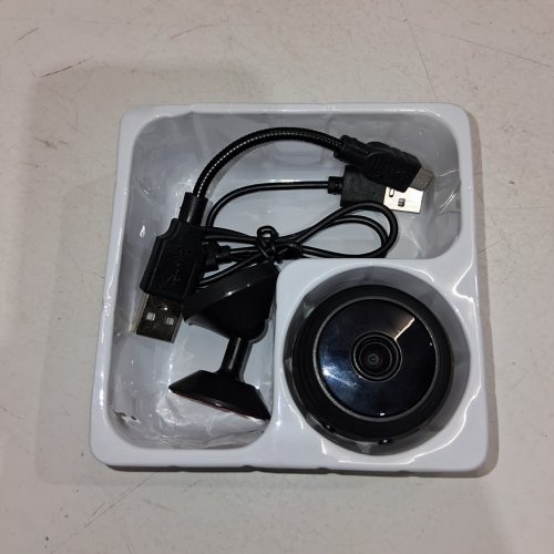 MINI CAMERA VIDEO SURVEILLANCE WIFI INDOOR HOME SECURITY CAMERA - 0.9" - BLACK image 3