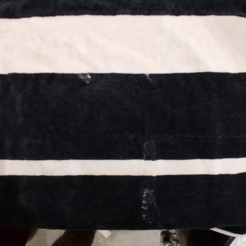 HOMETRENDS COTTON FULL-SIZE BATH TOWEL - 3FT X 5FT - GREY/WHITE/DARK BLUE image 4
