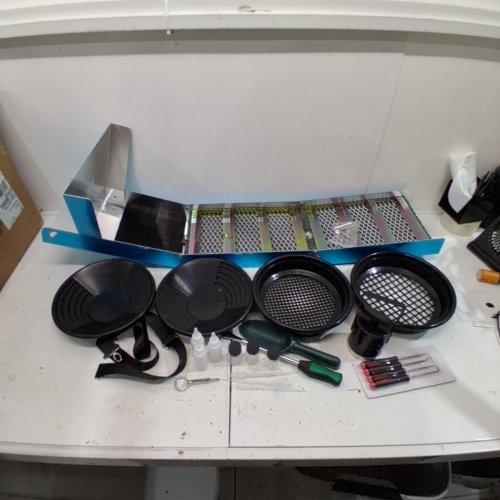 aluminum SLUICE BOX GOLD PANNING KIT WITH - 50" - silver (MODEL: SL-50T) image 2