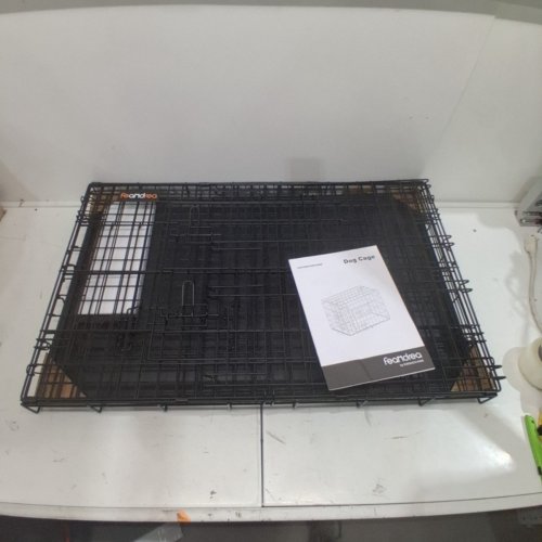 FEANDREA DOG CAGE, PET CRATE WITH 2 DOORS FOR EASY ENTRY - 35" X 25" X 21.5" - BLACK (MODEL: PPD36BK) image 2