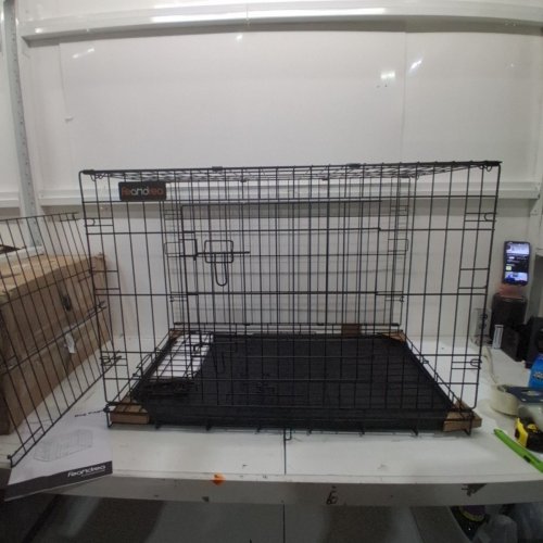 FEANDREA DOG CAGE, PET CRATE WITH 2 DOORS FOR EASY ENTRY - 35" X 25" X 21.5" - BLACK (MODEL: PPD36BK) image 3