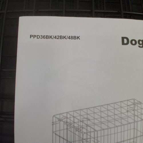 FEANDREA DOG CAGE, PET CRATE WITH 2 DOORS FOR EASY ENTRY - 35" X 25" X 21.5" - BLACK (MODEL: PPD36BK) image 4