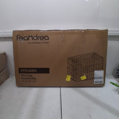 FEANDREA DOG CAGE, PET CRATE WITH 2 DOORS FOR EASY ENTRY - 35" X 25" X 21.5" - BLACK (MODEL: PPD36BK) image 5
