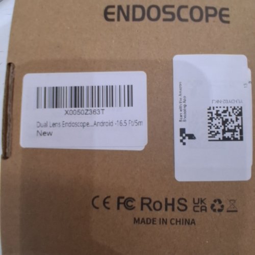 DUAL LENS ENDOSCOPE CAMERA WITH LIGHT FOR PHONE - 16.5FT - BLACK image 2