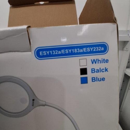 ESYNIC LED DESKTOP MAGNIFYING LAMP WITH CLAMP AND BASE, ADJUSTABLE GOOSENECK, AND 5X/10X MAGNIFICATION - LIGHT BLUE (MODEL: ESY132) image 3