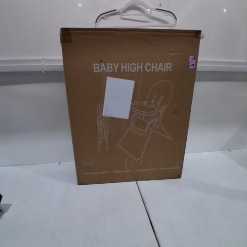 FOLDABLE BABY HIGH CHAIR WITH FOOD TRAY - 20" X 31" - 6M-36M - PINK/BLACK (MODEL: HC3000) image 5