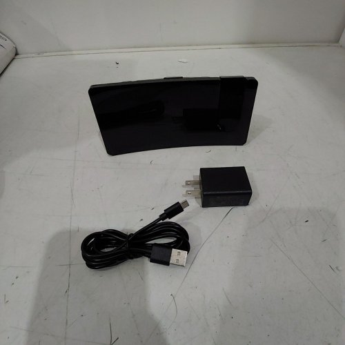 GOLOZA DIGITAL ALARM CLOCK WITH 180° ROTATABLE PROJECTOR, 3 BRIGHTNESS OPTIONS, AND USB CHARGER - BLACK (MODEL: LA-C337) image 3