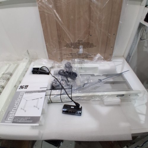 SHW 40" ELECTRIC HEIGHT ADJUSTABLE STANDING DESK WITH ACCESSORIES - WHITE (MODEL: OD-91B#VM14) image 5