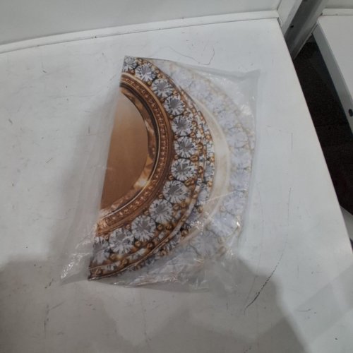 20PK FLAT PRINTING GOLDEN DIAMOND ROUND PLATE MAT -16" - GOLD image 4