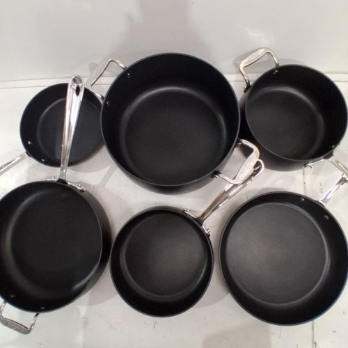 10PC ALL-CLAD HA1 HARD ANODIZED NONSTICK COOKWARE SET - BLACK (MODEL: E113SC64) image 3