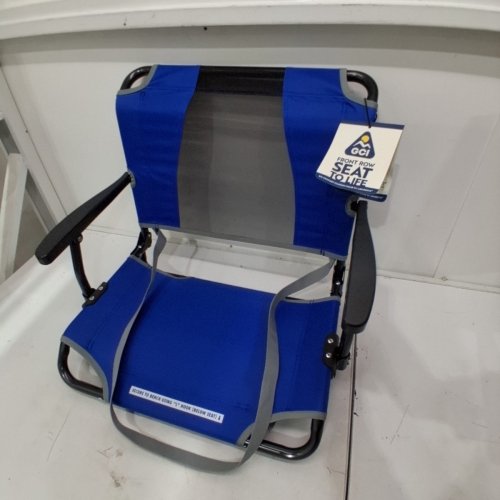 GCI OUTDOOR BIG COMFORT STADIUM CHAIR™ WITH ARMRESTS - 330LB CAP - BLUE/GREY (MODEL: 10319) image 2