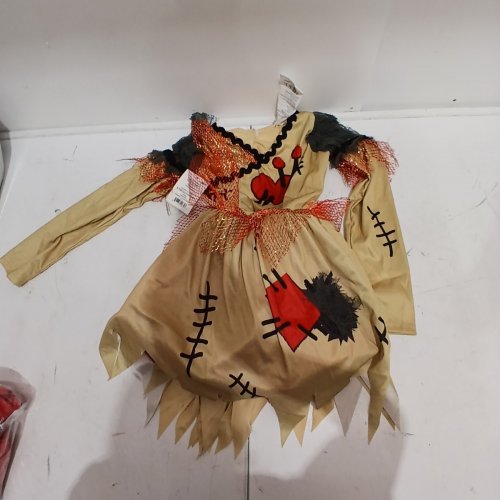 GIRLS PARTYHOLIC VOODOO DOLL COSTUME SET - MEDIUM 8-10 - TAN image 3