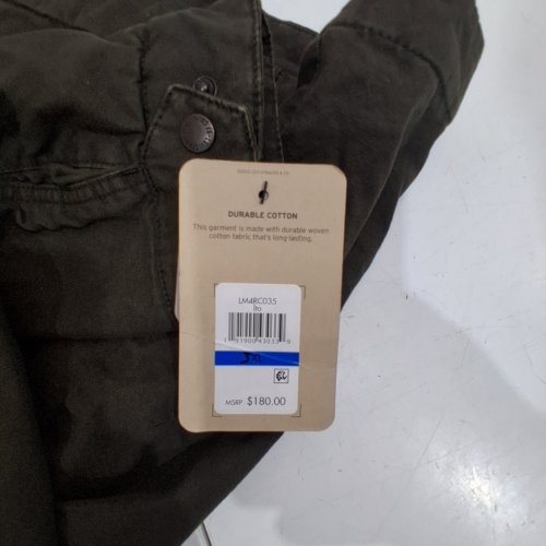 MEN'S LEVI STRAUSS & CO. WASHED COTTON MILITARY FIELD JACKET WITH EPAULETS - 3XL - BROWN image 5