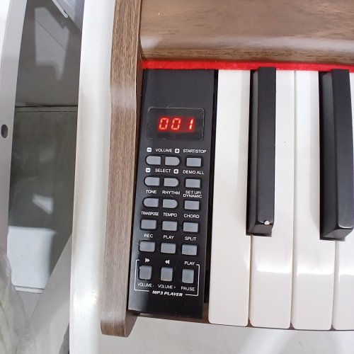 STRICH DIGITAL PIANO WITH 88 KEYS - HAMMER ACTION WEIGHTED KEYBOARD - FULL SIZED ELECTRIC PIANO WITH USB/MIDI/WIRELESS CONNECT - WALNUT BROWN (MODEL: SDP-300W) image 2