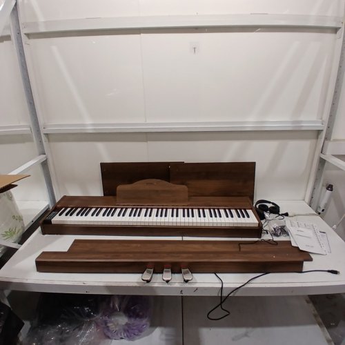 STRICH DIGITAL PIANO WITH 88 KEYS - HAMMER ACTION WEIGHTED KEYBOARD - FULL SIZED ELECTRIC PIANO WITH USB/MIDI/WIRELESS CONNECT - WALNUT BROWN (MODEL: SDP-300W) image 4
