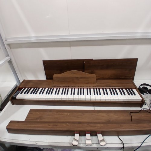 STRICH DIGITAL PIANO WITH 88 KEYS - HAMMER ACTION WEIGHTED KEYBOARD - FULL SIZED ELECTRIC PIANO WITH USB/MIDI/WIRELESS CONNECT - WALNUT BROWN (MODEL: SDP-300W) image 7