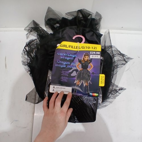 3PC DARK MAGIC DRAGON COSTUME SET - LARGE 10-12 - BLACK (STYLE: 40943BK(S)) image 2