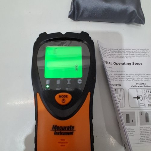MERCURATE STUD FINDER WALL SCANNER SENSOR - ORANGE/BLACK (MODEL:MSF60A) image 2
