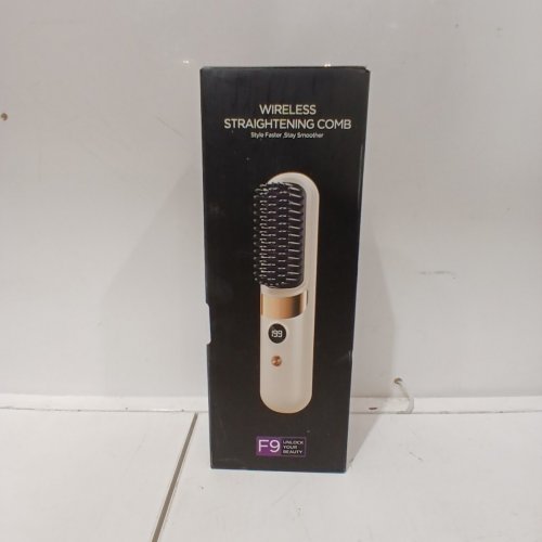 F9 PORTABLE WIRELESS STRAIGHTENING COMB WITH USB RECHARGEABLE & 3-TEMPERATURE SETTINGS, EQUIPPED WITH AN LED DISPLAY PANEL - BEIGE image 5
