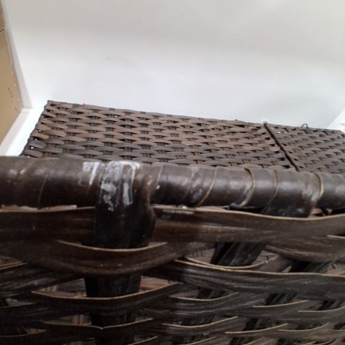 HAND-WOVEN RATTAN WICKER LAUNDRY HAMPER WITH WASHING BAGS - 132 LITRES - DARK BROWN (MODEL: XHLH-01-NL) image 5