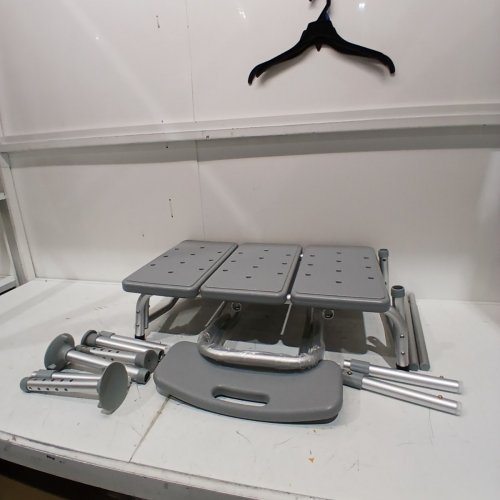 MEDLINE TRANSFER BENCH WITH BACK, KNOCKDOWN - GREY (MODEL:MDS86960KDMGH) image 2