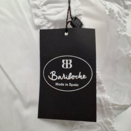 WOMEN'S BARILOCHE EMBROIDERED EYELET BLOUSE - SMALL/MEDIUM - 36 - WHITE (STYLE: BENAL) image 5