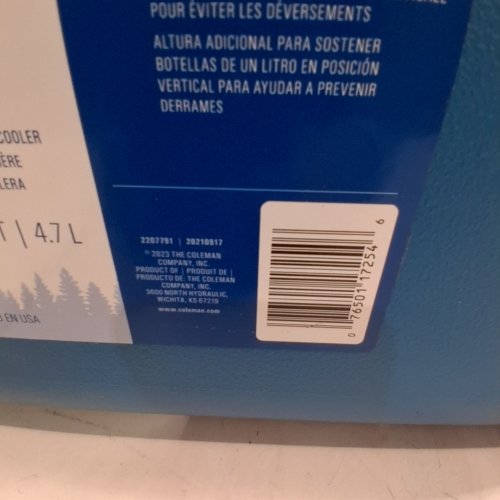 3PC COLEMAN 48QT COOLER WITH 9QT MINI-COOLER AND 1GAL JUG - BLUE - (MODEL: 2207791) image 2