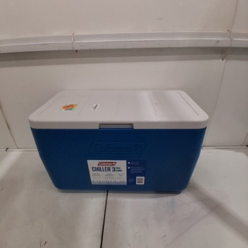 3PC COLEMAN 48QT COOLER WITH 9QT MINI-COOLER AND 1GAL JUG - BLUE - (MODEL: 2207791) image 9