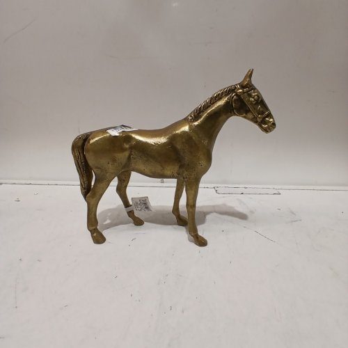 HEARTH & HAND DECORATIVE METAL HORSE FIGURINE - 8" - GOLD image 3