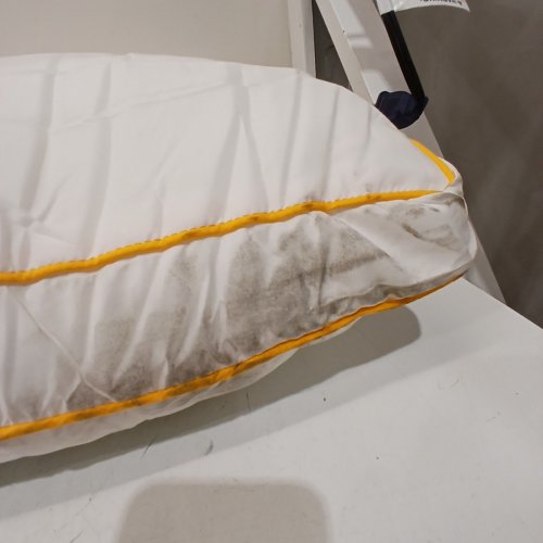 ARM & HAMMER SOFT JUST LIKE DOWN SLEEP PILLOW - QUEEN - WHITE/ORANGE image 3