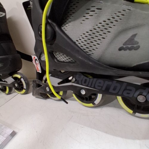MEN'S ROLLERBLADE MACROBLADE 80 ABT INLINE SKATES - SIZE 11 - GRAY SILVER/BLACK/NEON YELLOW (MODEL: MACROBLADE 80 ABT) image 4
