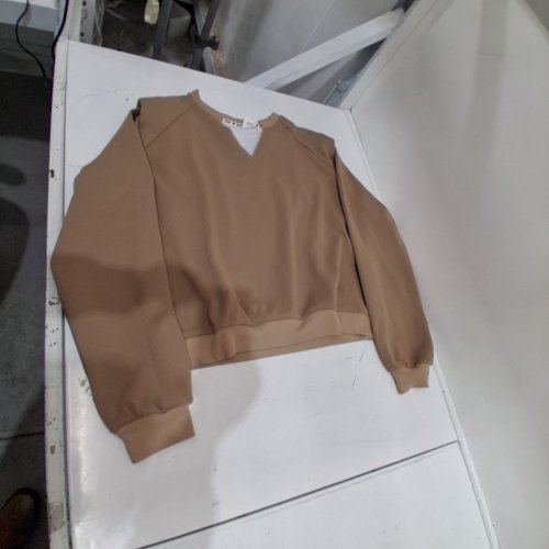 V-NECK SWEATSHIRT - 2, 165/88A - TAN image 2