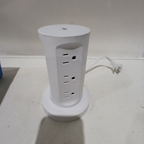 KAKYANILL POWER STRIP TOWER CHARGING STATION WITH WIRELESS CHARGER - WHITE (MODEL: TS5) image 2